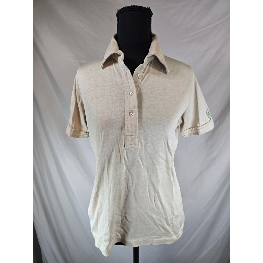 Vintage Lady Pickering Tan Golf Polo Shirt Women's Large LPGA